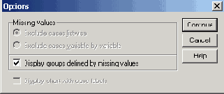 Диалоговое окно Options