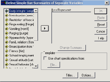 Диалоговое окно Define Simple...